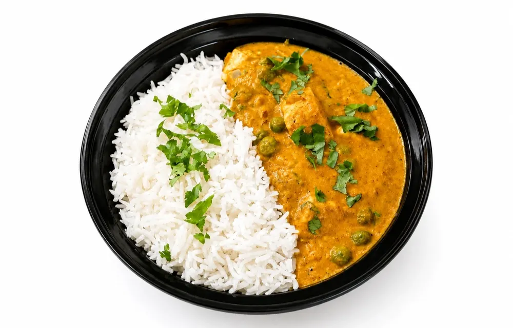 Matar Paneer Rice Bowl